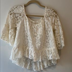 cream blouse!